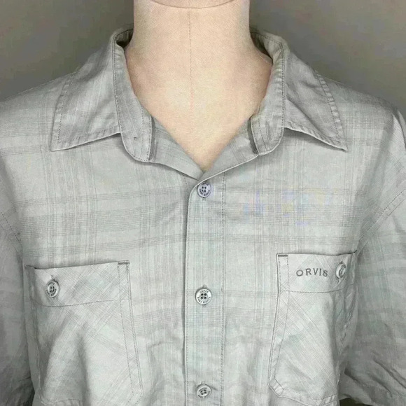 Orvis Men's Short Sleeve Button Down Lightweight Shirt Size Large - Picture 2 of 6